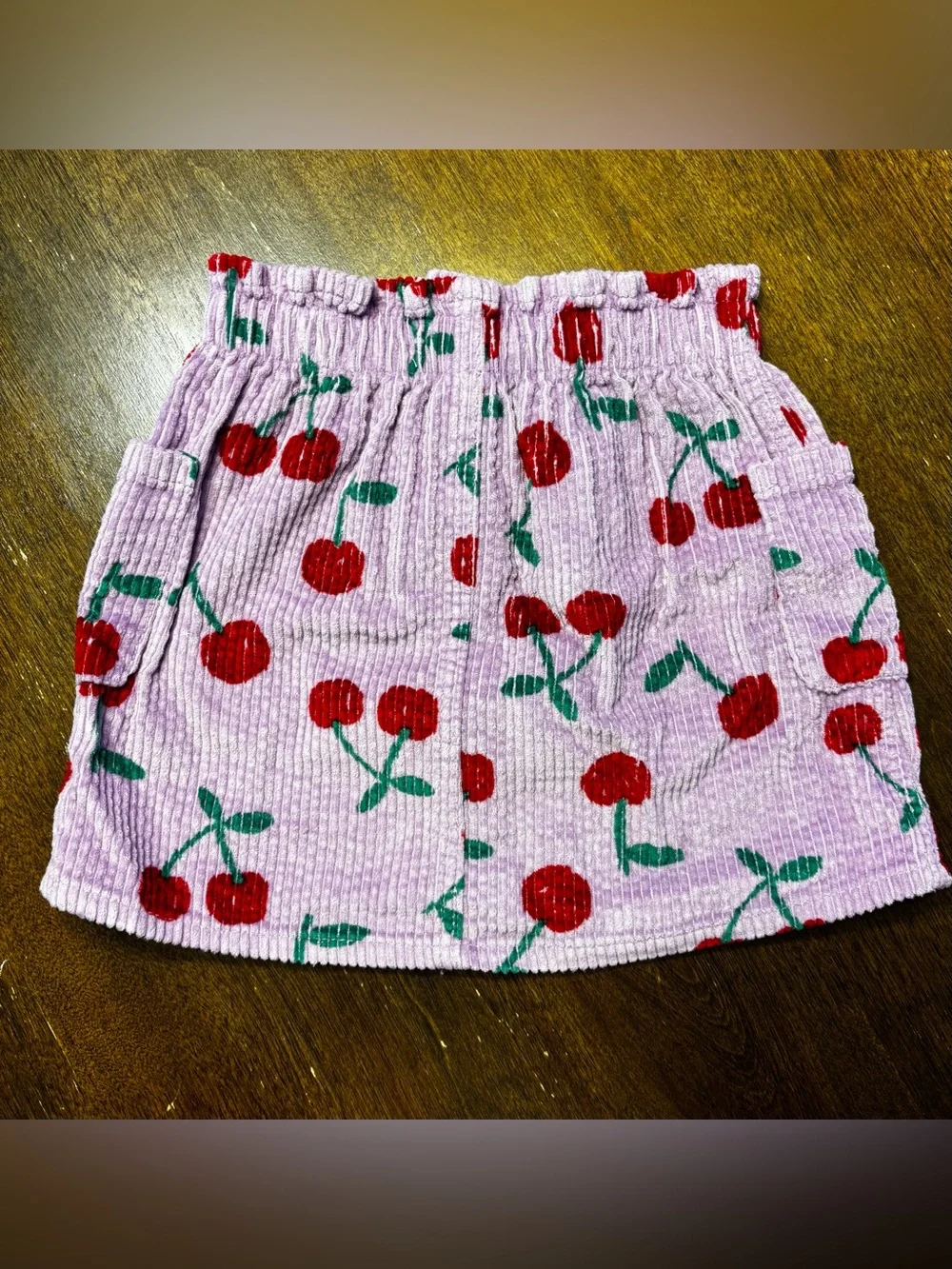 Old Navy Corduroy Cherries Pocket Skirt